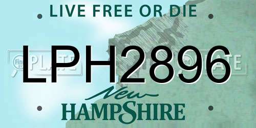 LPH2896 New Hampshire License Plate