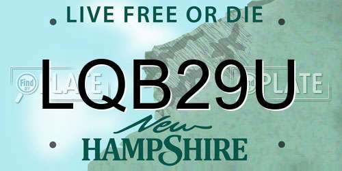 LQB29U New Hampshire License Plate