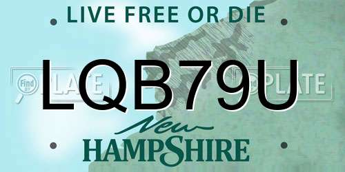 LQB79U New Hampshire License Plate