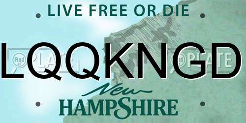 LQQKNGD New Hampshire License Plate