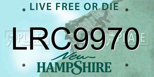 LRC9970 New Hampshire License Plate