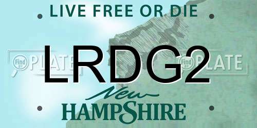LRDG2 New Hampshire License Plate