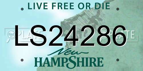 LS24286 New Hampshire License Plate