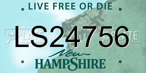LS24756 New Hampshire License Plate