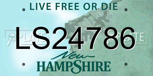LS24786 New Hampshire License Plate