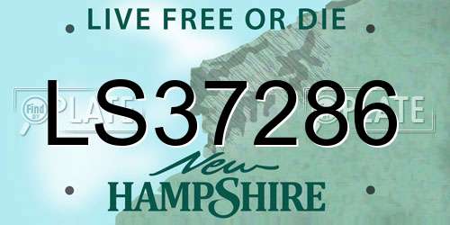 LS37286 New Hampshire License Plate