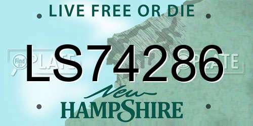 LS74286 New Hampshire License Plate
