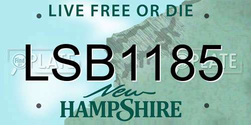 LSB1185 New Hampshire License Plate