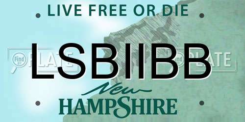 LSBIIBB New Hampshire License Plate