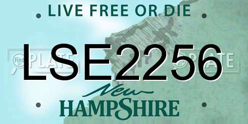 LSE2256 New Hampshire License Plate