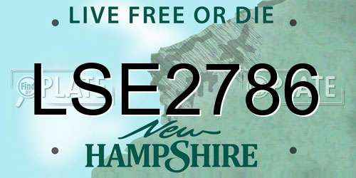 LSE2786 New Hampshire License Plate