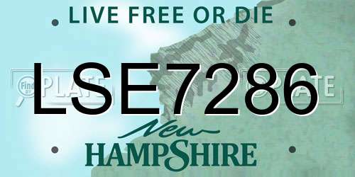 LSE7286 New Hampshire License Plate