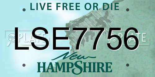 LSE7756 New Hampshire License Plate
