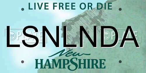 LSNLNDA New Hampshire License Plate