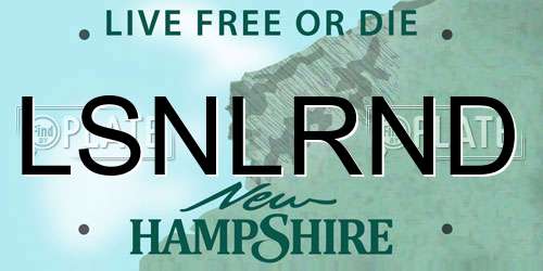 LSNLRND New Hampshire License Plate