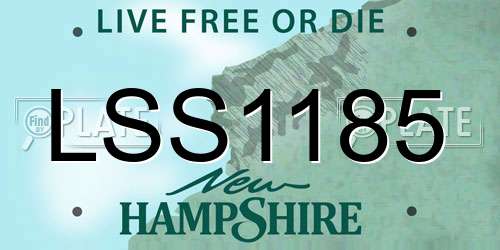 LSS1185 New Hampshire License Plate