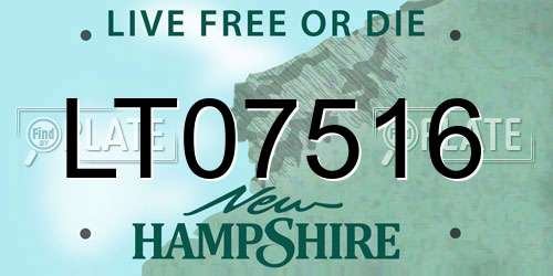LT07516 New Hampshire License Plate