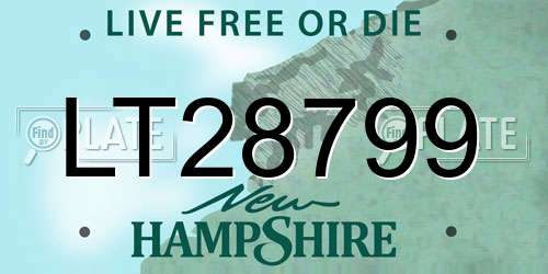 LT28799 New Hampshire License Plate
