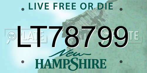 LT78799 New Hampshire License Plate