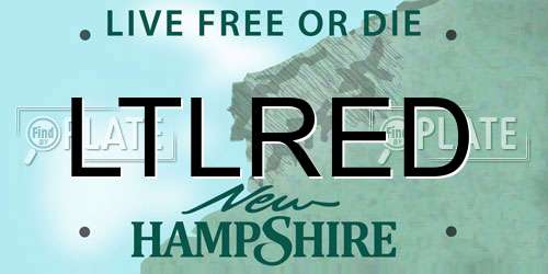 LTLRED New Hampshire License Plate