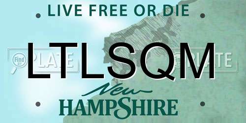 LTLSQM New Hampshire License Plate