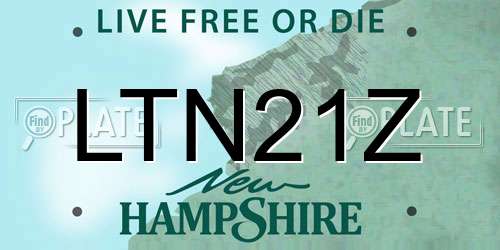 LTN21Z New Hampshire License Plate
