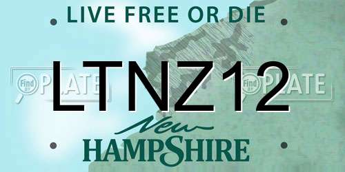 LTNZ12 New Hampshire License Plate