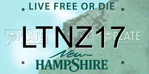 LTNZ17 New Hampshire License Plate