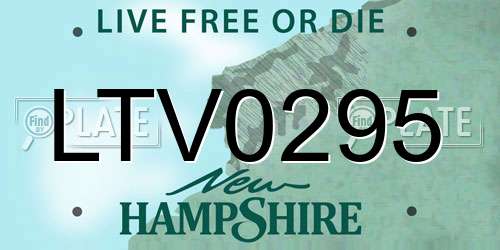 LTV0295 New Hampshire License Plate