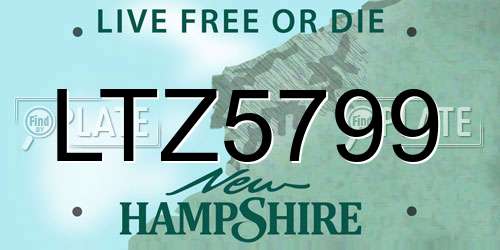 LTZ5799 New Hampshire License Plate