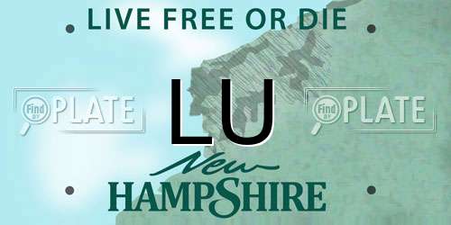 LU New Hampshire License Plate