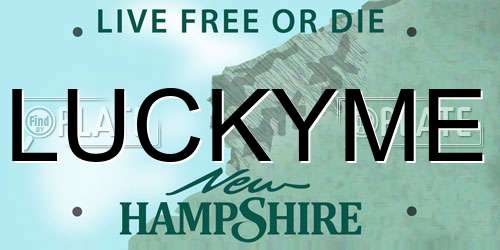 LUCKYME New Hampshire License Plate