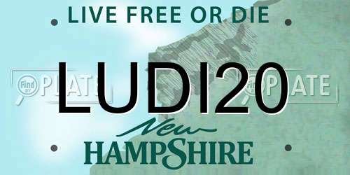 LUDI20 New Hampshire License Plate