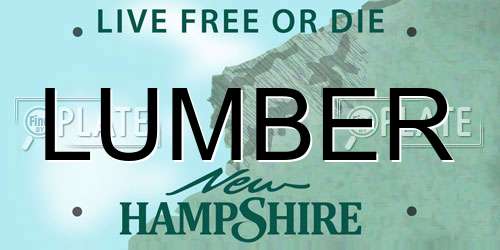 LUMBER New Hampshire License Plate