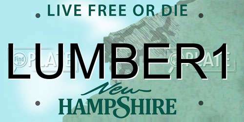 LUMBER1 New Hampshire License Plate