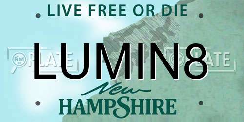 LUMIN8 New Hampshire License Plate