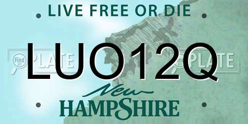 LUO12Q New Hampshire License Plate