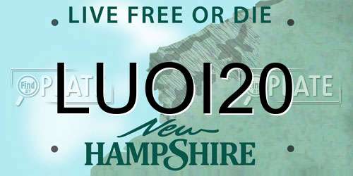 LUOI20 New Hampshire License Plate
