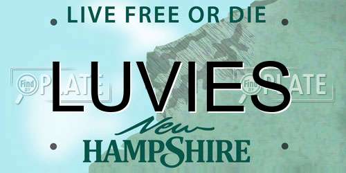LUVIES New Hampshire License Plate