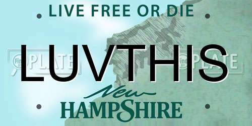 LUVTHIS New Hampshire License Plate