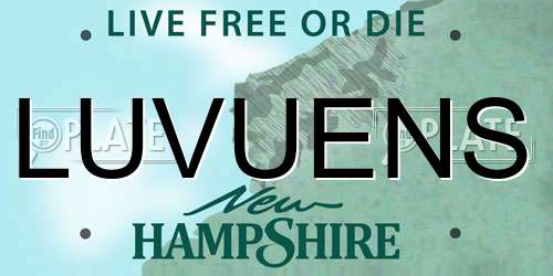 LUVUENS New Hampshire License Plate