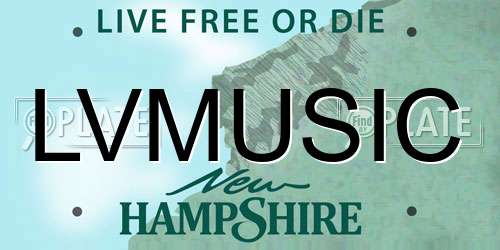 LVMUSIC New Hampshire License Plate
