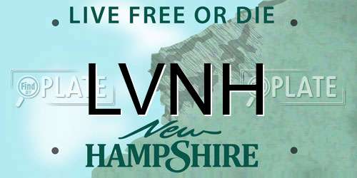 LVNH New Hampshire License Plate