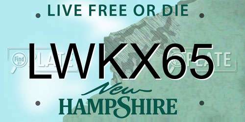 LWKX65 New Hampshire License Plate