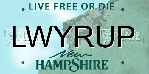 LWYRUP New Hampshire License Plate