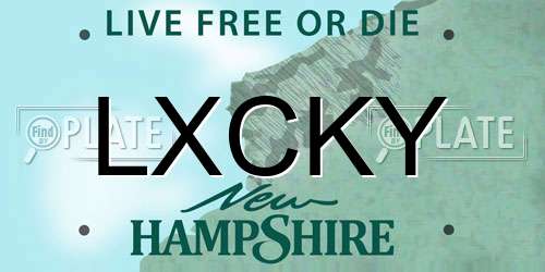 LXCKY New Hampshire License Plate