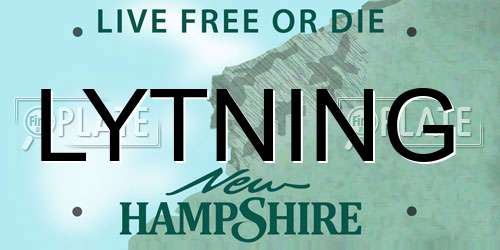 LYTNING New Hampshire License Plate