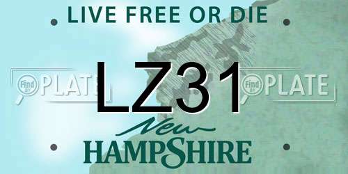 LZ31 New Hampshire License Plate