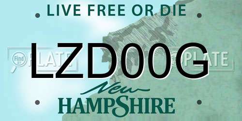 LZD00G New Hampshire License Plate