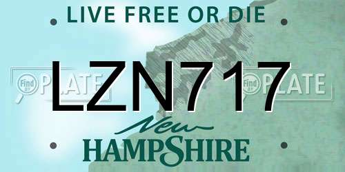 LZN717 New Hampshire License Plate